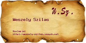 Weszely Szilas névjegykártya